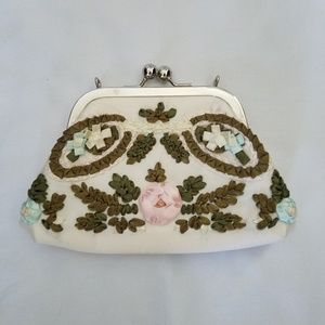 Kate Landry ribbon rosette mini handbag purse